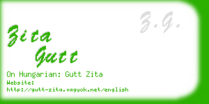 zita gutt business card